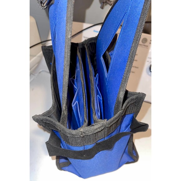 Bluefig CTRY Cobalt Blue Sewing Crafting Tote Bag Multiple Pockets Single Handle - Picture 2 of 8